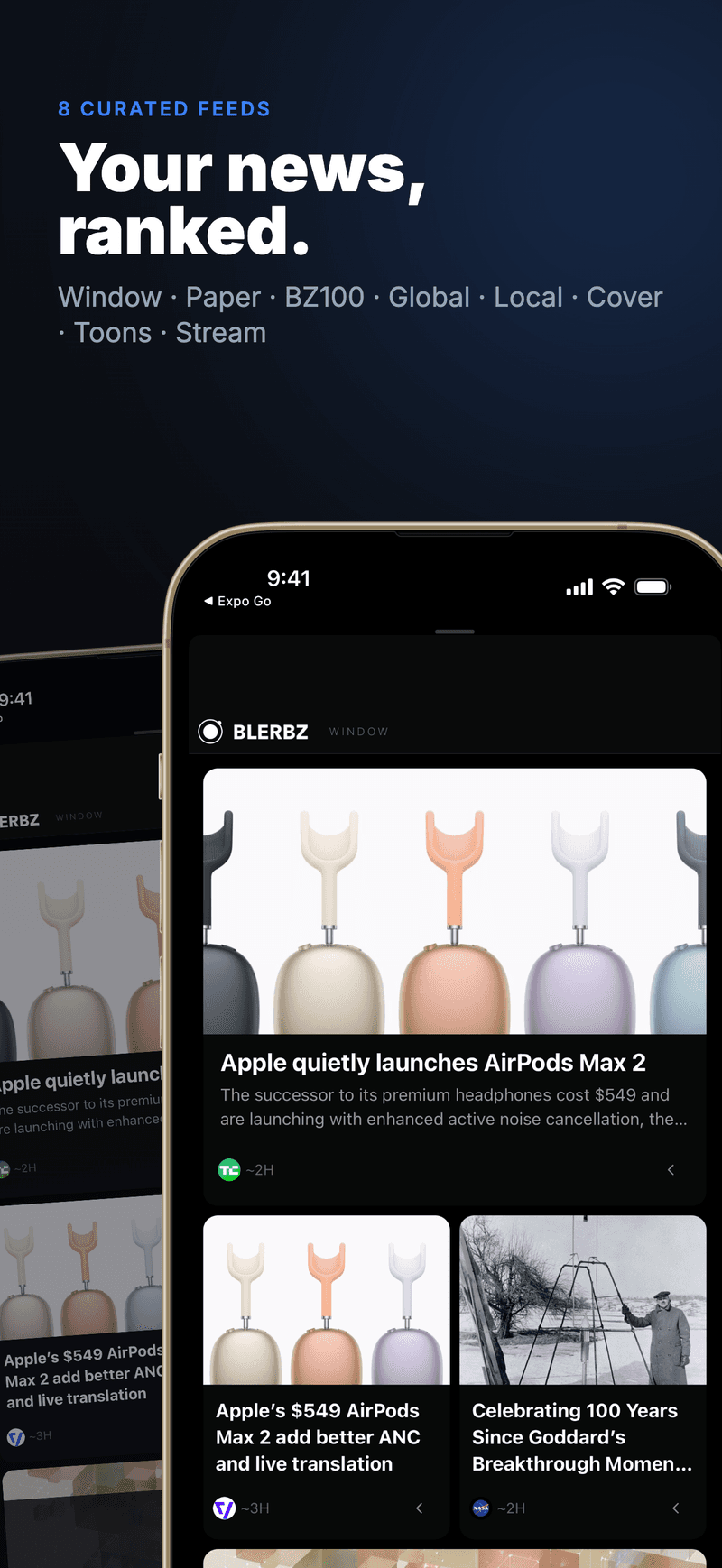 App Blerbz — inicio