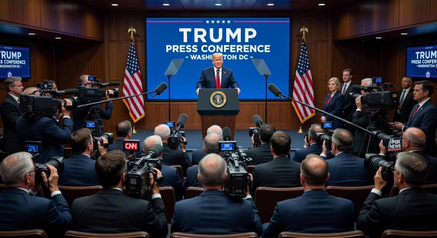 Trump holds s press conference after profanity-laced post on Iran